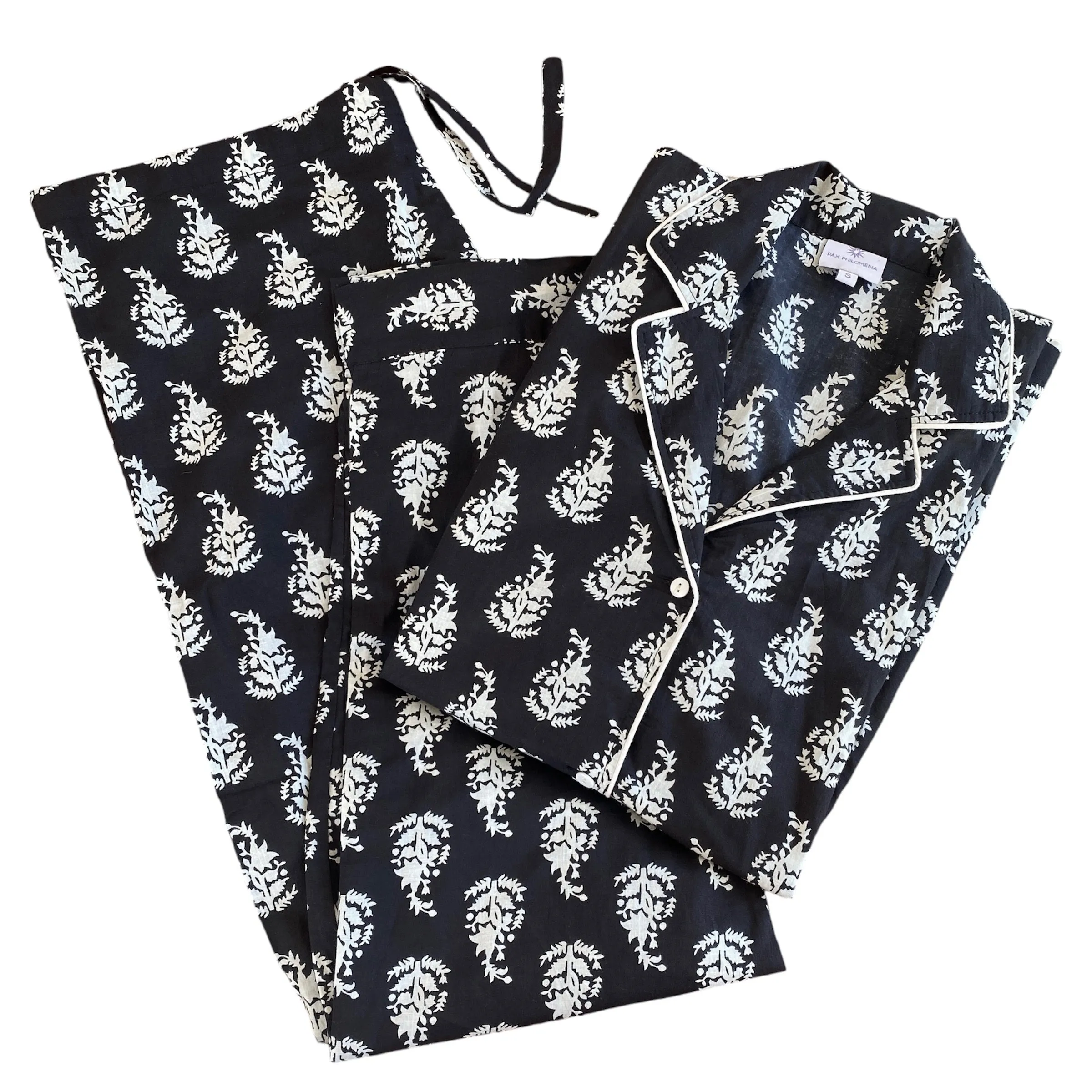 Luisa Obsidian Long Sleeve Cotton Pajamas Store Credit